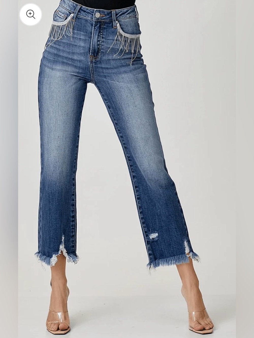 Risen Blings My Thing HR Crop Straight jeans, NWT ($79.50)!